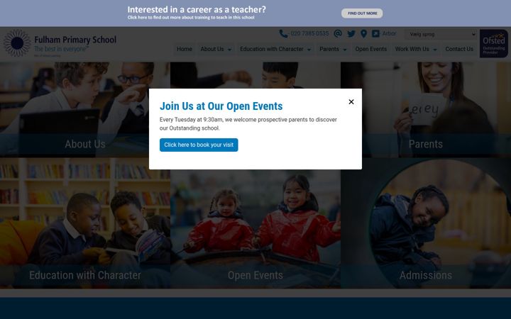Screenshot of fulhamprimaryschool.org.uk