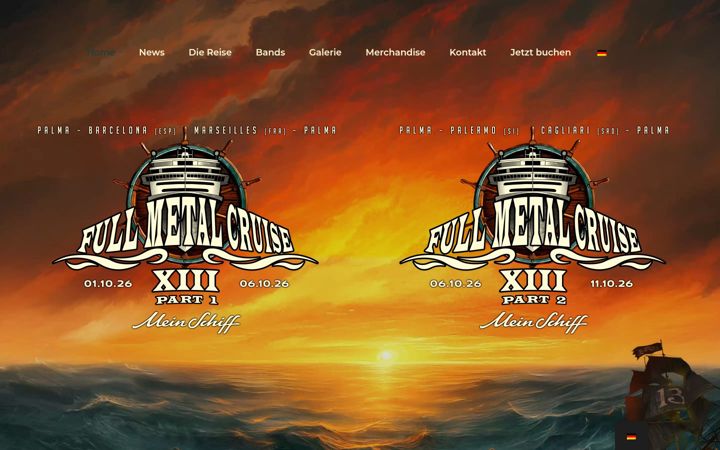 Screenshot of full-metal-cruise.com