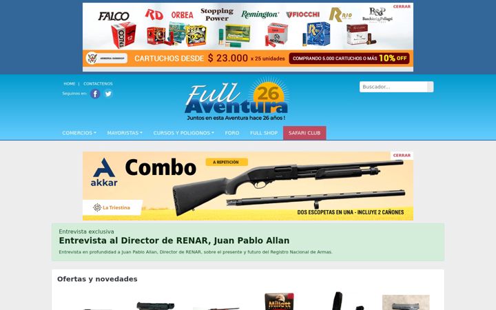 Screenshot of fullaventura.com