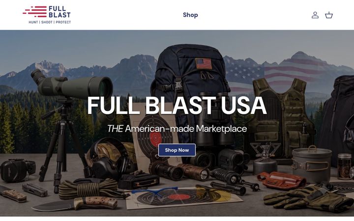 Screenshot of fullblastusa.com