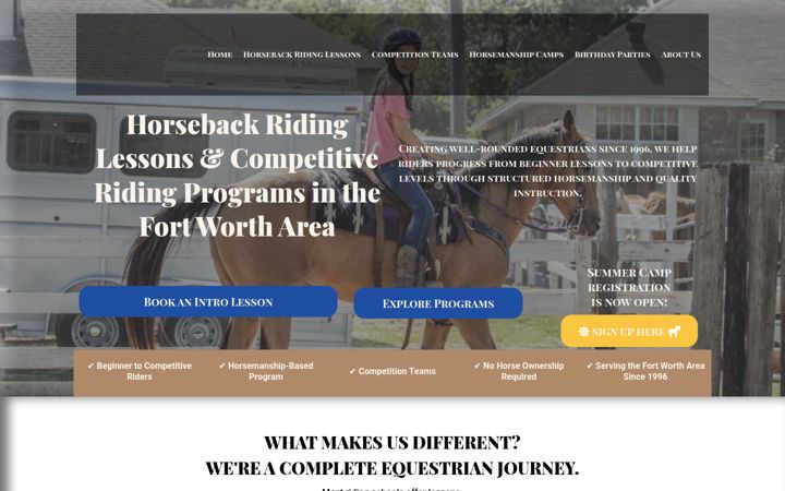 Screenshot of fullcircleridingacademy.com