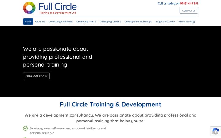 Snimka zaslona za fullcircletd.co.uk