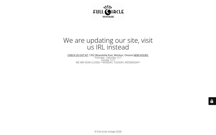 Screenshot of fullcirclevintage.com