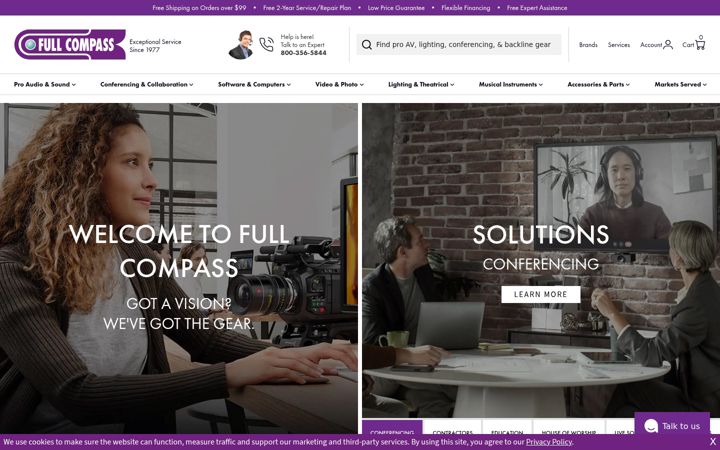 Screenshot of fullcompass.com