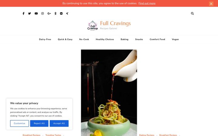 Screenshot of fullcravings.com