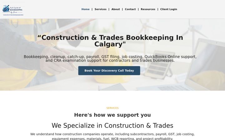 Screenshot di fullcycleofbookkeepingbyannie.ca