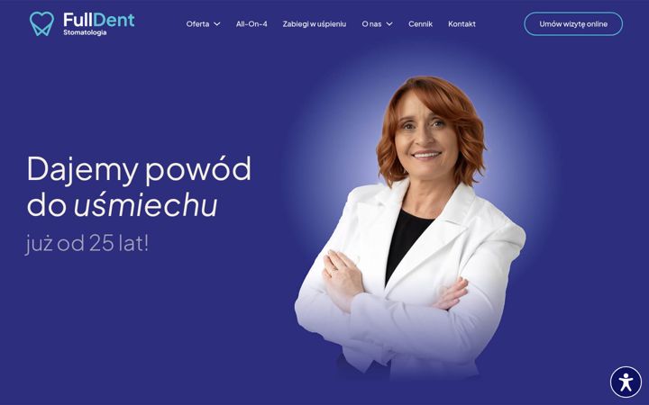 Skjámynd af fulldent.pl