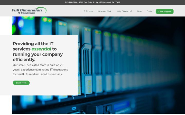 Screenshot of fulldimensionit.com