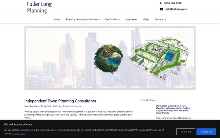 Screenshot of fullerlong-planningconsultants.com