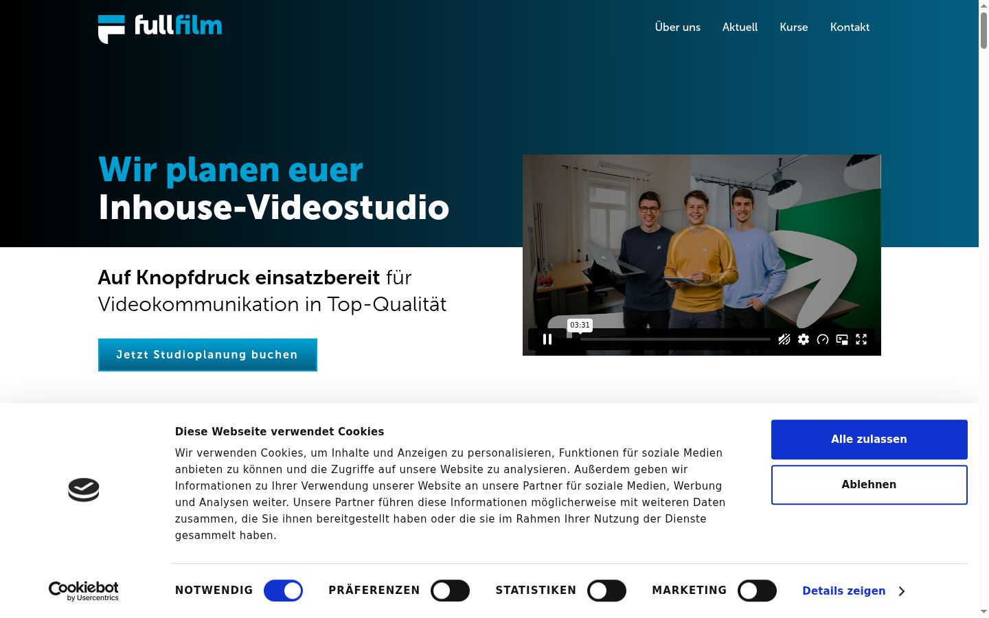 Screenshot tal-banner tal-kunsens muri qabel kwalunkwe interazzjoni