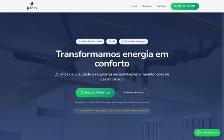 Screenshot of fullgasrj.com.br