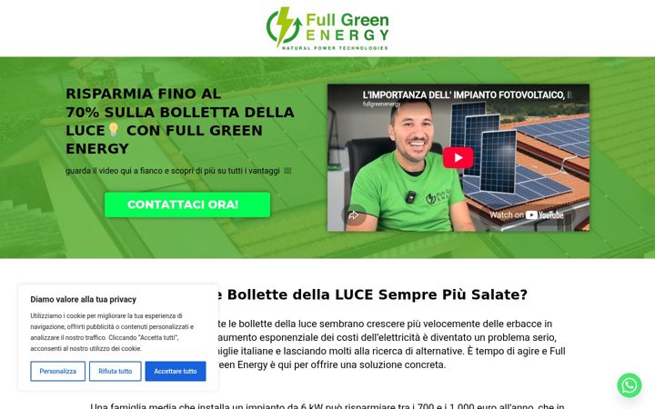 Snimka zaslona za fullgreenenergy.it
