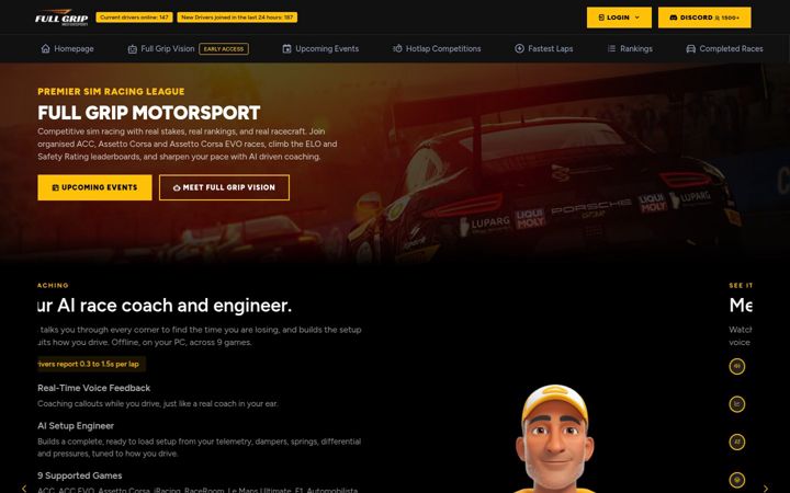Screenshot of fullgripmotorsport.com