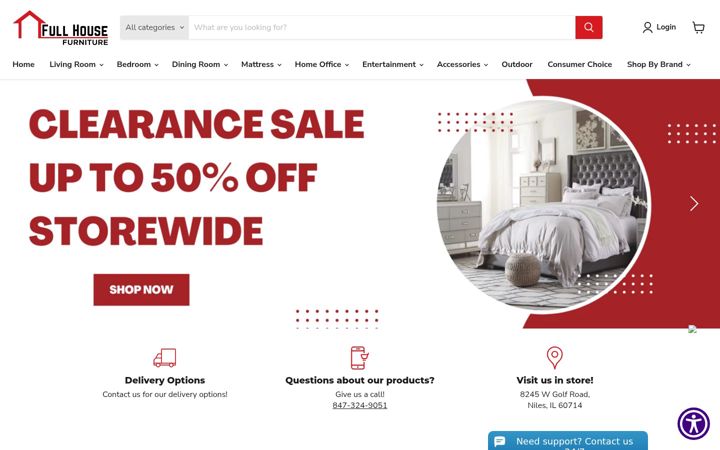 Screenshot ta' fullhousefurnitureusa.com