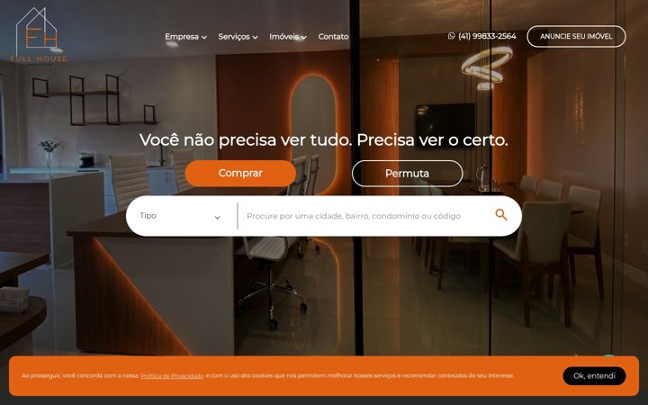 Screenshot of fullhouseimobiliaria.com.br