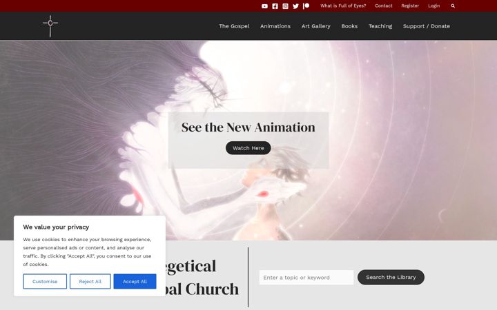 Screenshot of fullofeyes.com