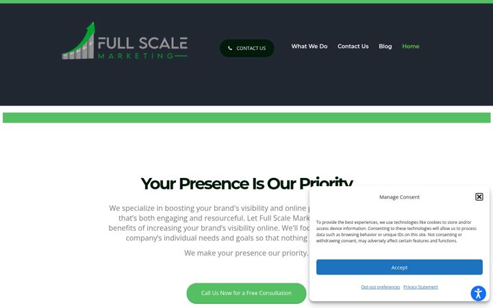 Screenshot of fullscale-marketing.com
