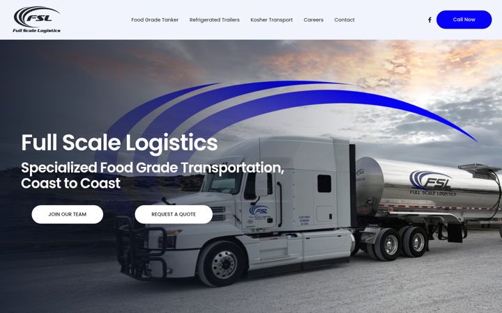 Screenshot of fullscalelogistics.com
