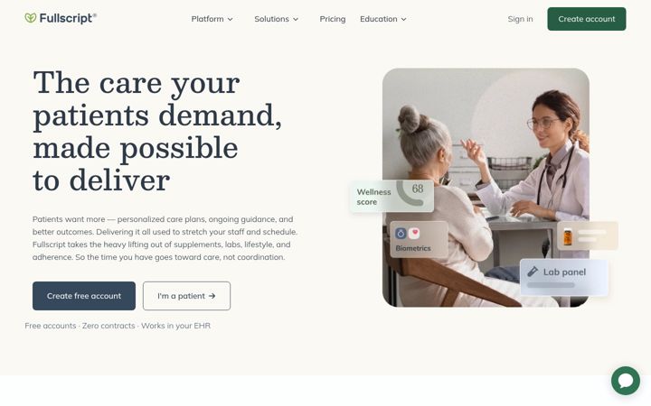 Képernyőkép: fullscript.com