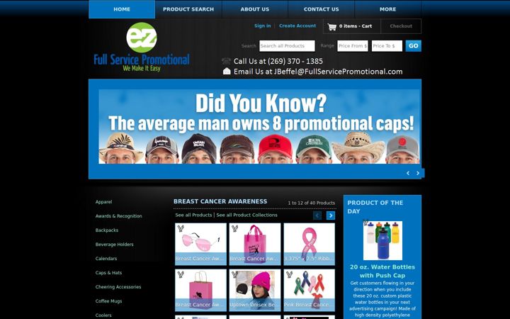Screenshot of fullservicepromotional.com