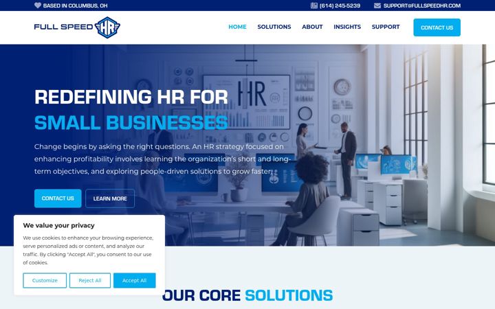 Screenshot of fullspeedhr.com