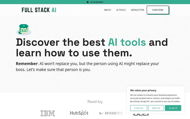 Screenshot of fullstackai.co