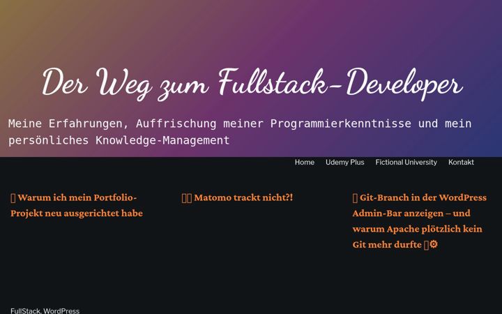 Screenshot of fullstackdevelopment.de