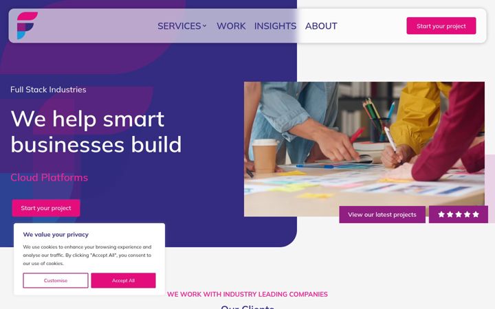 Screenshot of fullstackindustries.com