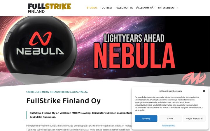 Captură de ecran a fullstrikefinland.fi