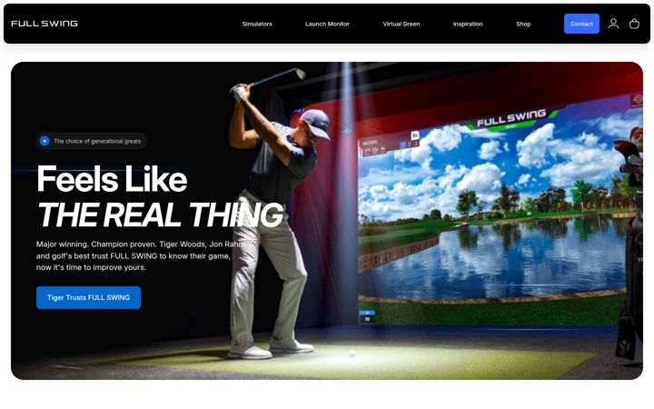 Screenshot of fullswinggolf.com
