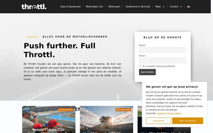 Screenshot of fullthrottl.com