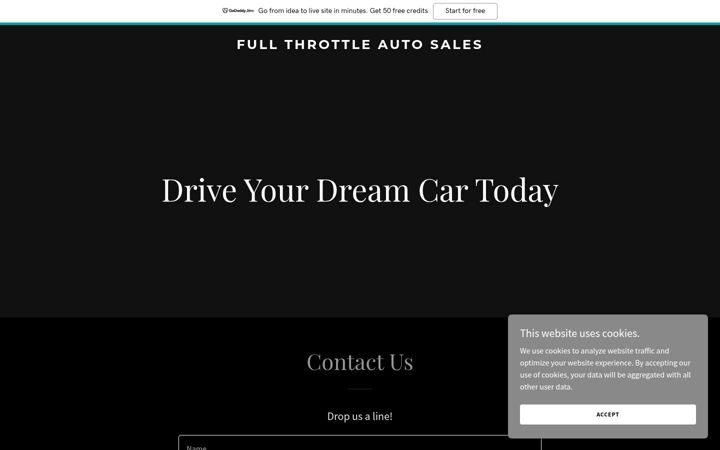 Screenshot of fullthrottleautosales.com