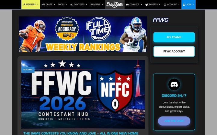 Screenshot of fulltimefantasy.com