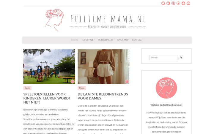 Screenshot of fulltimemama.nl