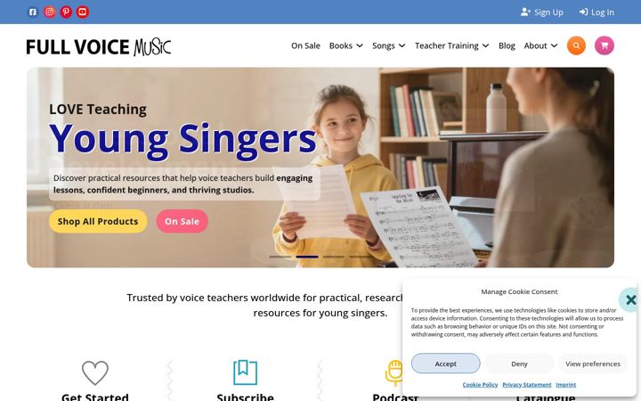 Screenshot of fullvoicemusic.com
