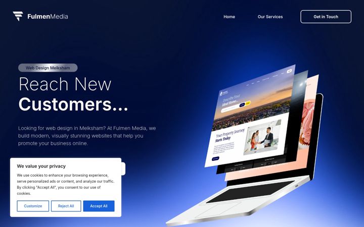 Screenshot of fulmen-media.co.uk