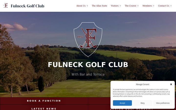 Snimka zaslona za fulneckgolfclub.co.uk