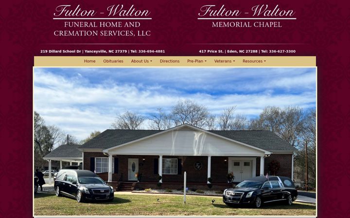 Screenshot of fulton-waltonfuneralhome.com