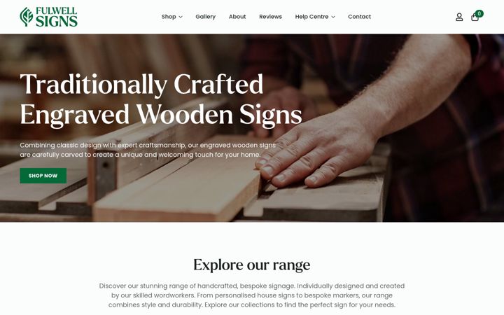 Screenshot of fulwellsigns.co.uk