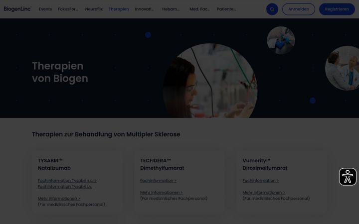 Screenshot of fumaderm.de