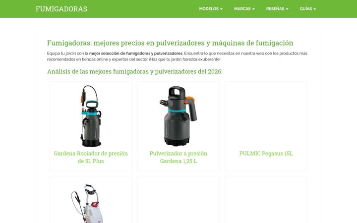 Screenshot of fumigadoras.com
