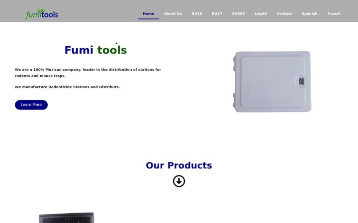 Screenshot of fumitools.com.mx