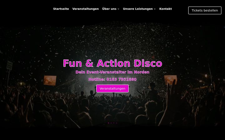 Screenshot of fun-action-disco.de