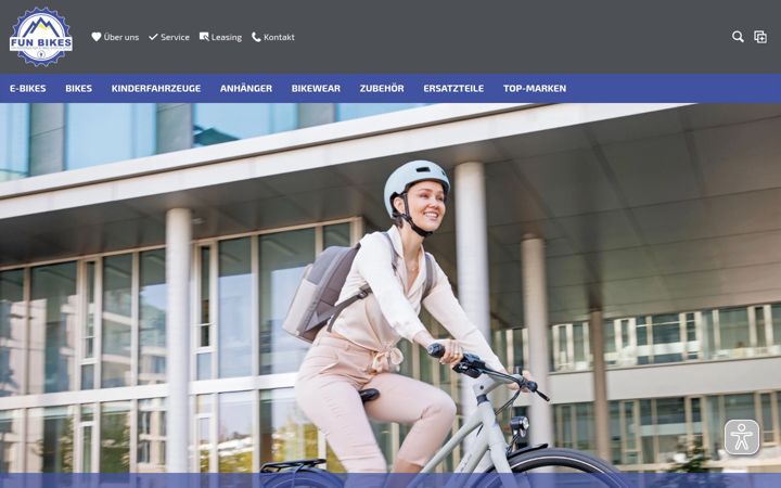 Snímek obrazovky fun-bikes.de