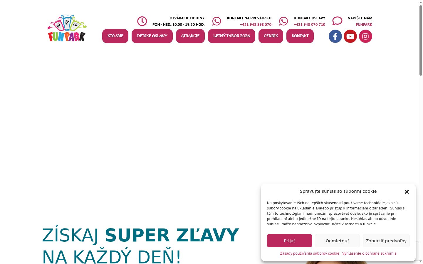 Snímek obrazovky baneru souhlasu zobrazeného před jakoukoli interakcí