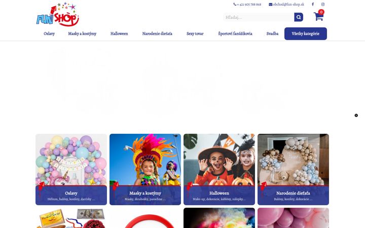 Snímek obrazovky fun-shop.sk