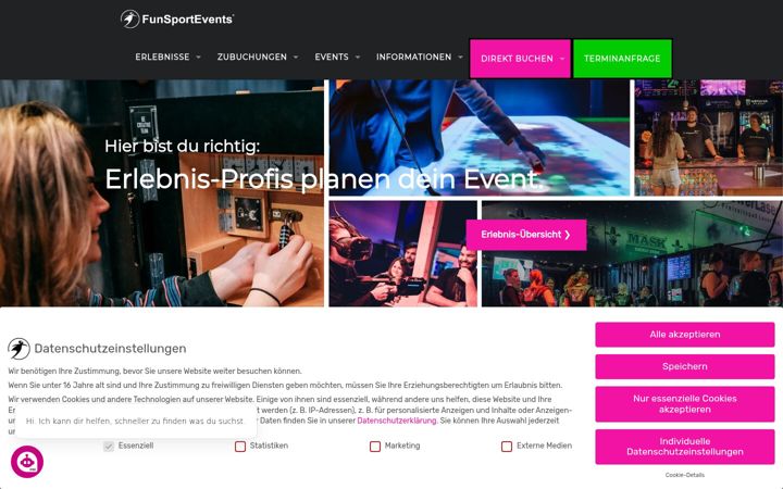 Snímek obrazovky fun-sport-events.de