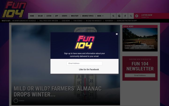 Screenshot of fun1043.com