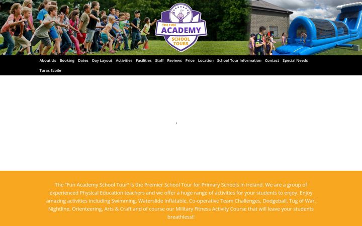 Ekraanipilt saidist funacademyschooltours.ie