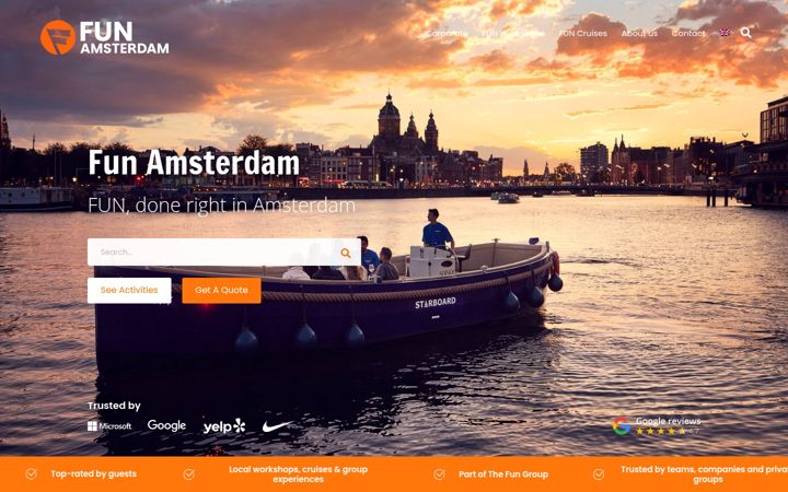 Screenshot of funamsterdam.com
